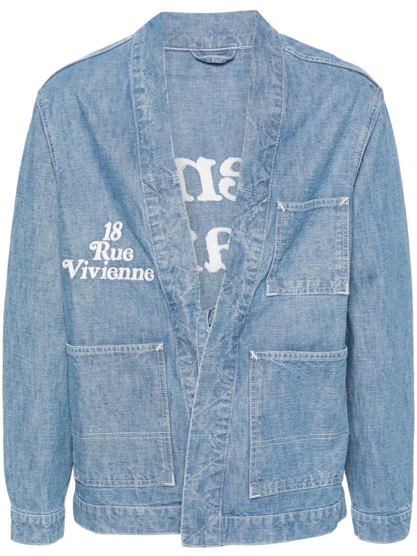 KENZO x Verdy Stone Bleach Blue Denim Kimono Jacket