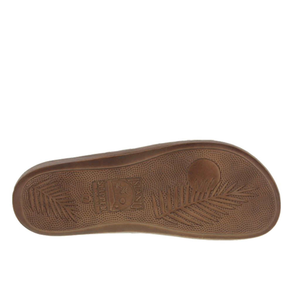 ISLAND SLIPPER Leather Flip-Flop Thong Sandals for Women DT7220FBROW