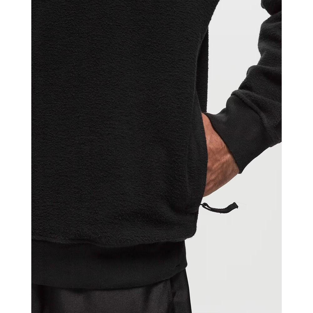 STONE ISLAND Logo Patch Black Cotton Pullover Hoodie for Men
