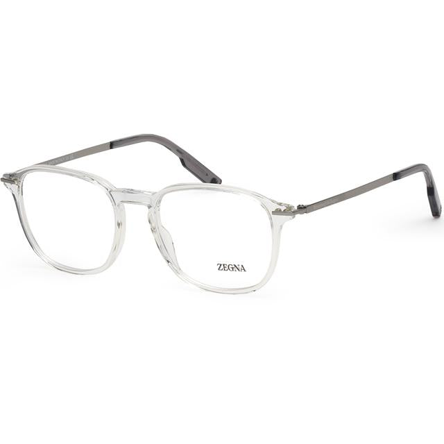 Zegna Transparent Acetate Square Eyeglass Frames Unisex EZ5229 026