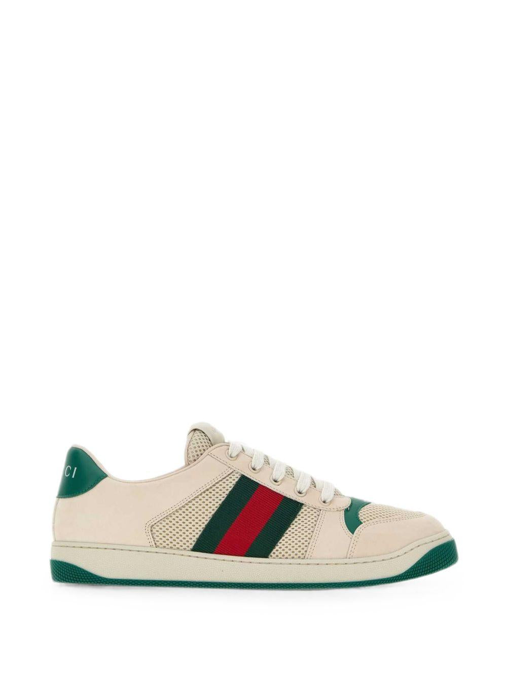 GUCCI Leather Low Top Sneakers White Men’s