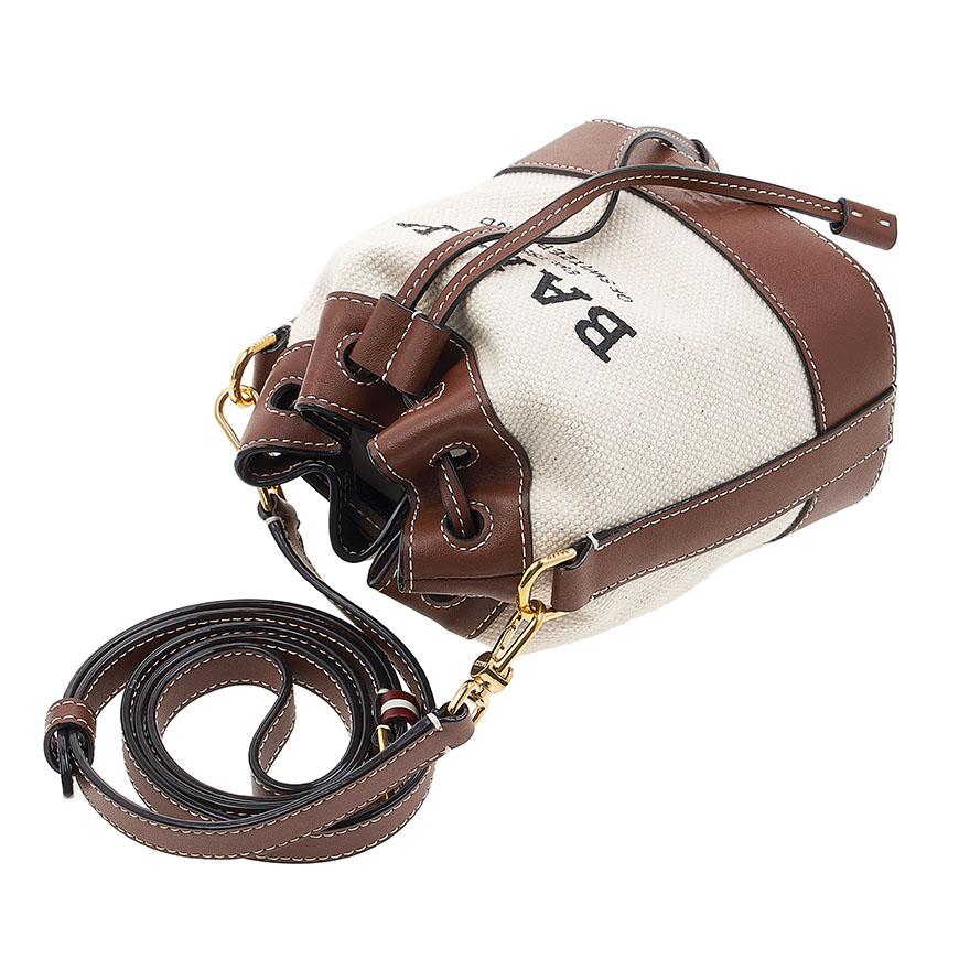 BALLY Cleo Canvas Bucket Shoulder Bag for Women CLEOH XS ST I1350