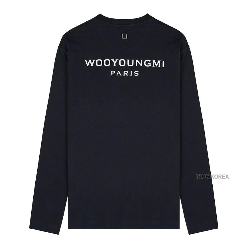 WOOYOUNGMI Black Back Logo Long Sleeve T-Shirt