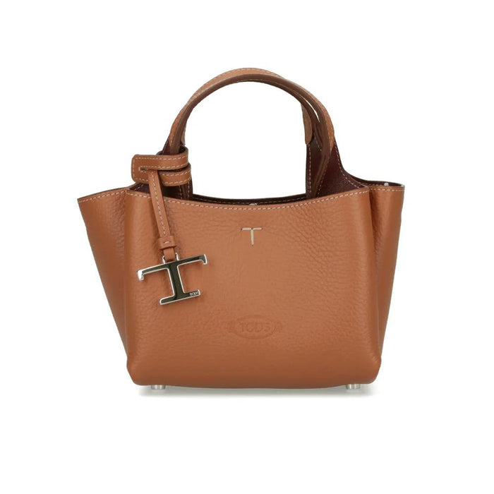 Tods Timeless Micro Leather Tote Bag Beige