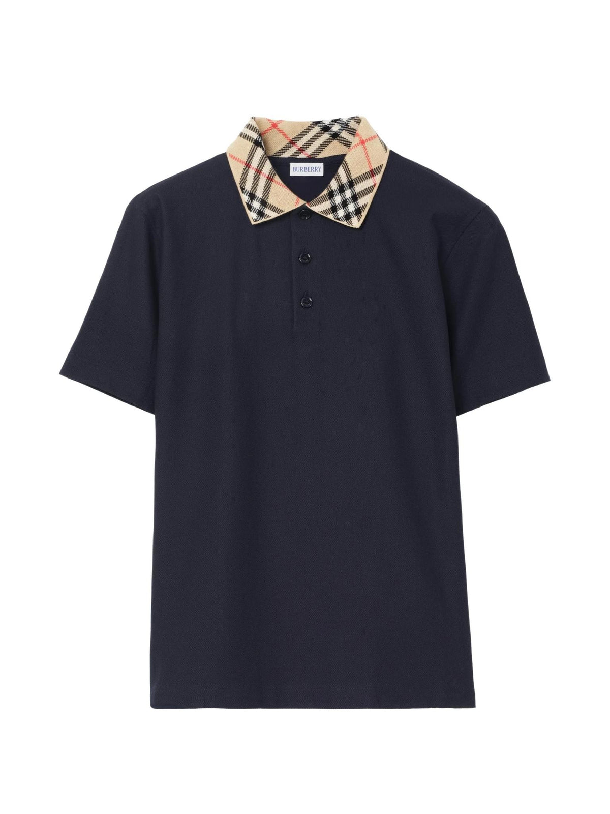 BURBERRY Short Sleeve Polo Shirt Men Cotton Classic Fit Navy