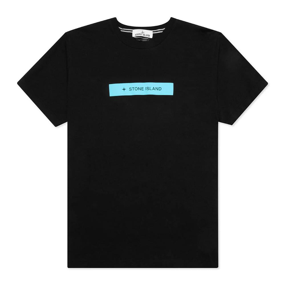 STONE ISLAND Square Logo Short Sleeve T-Shirt Black