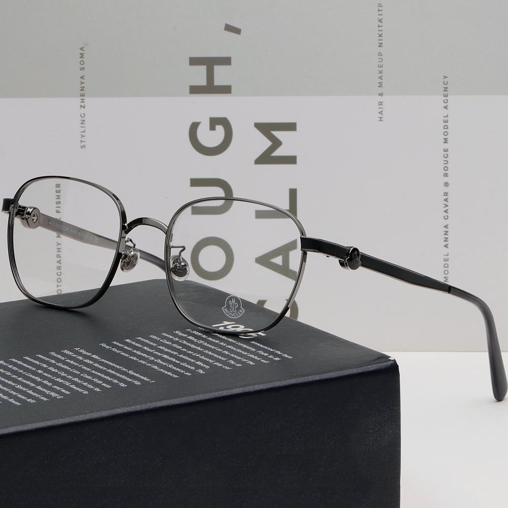 Moncler Unisex Metal Rectangle Eyeglass Frames Fashion Accessory ML5177H 008