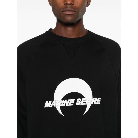 Marine Serre Black Long Sleeve Sweatshirt UST019ACJER 0013BK99