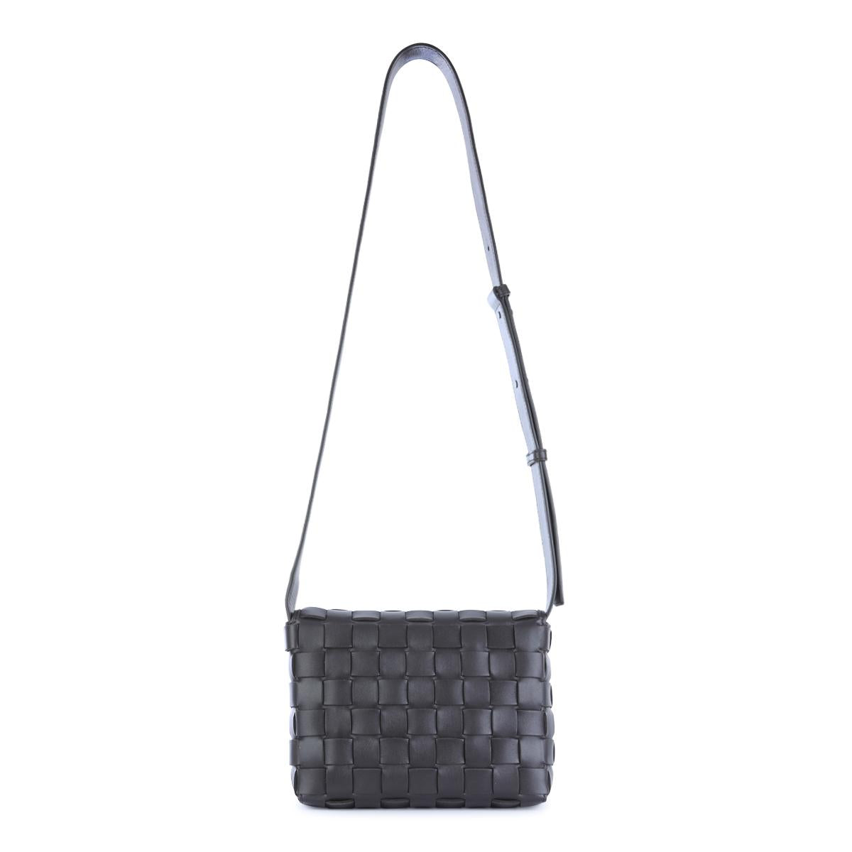 Bottega Veneta Black Leather Crossbody Bag
