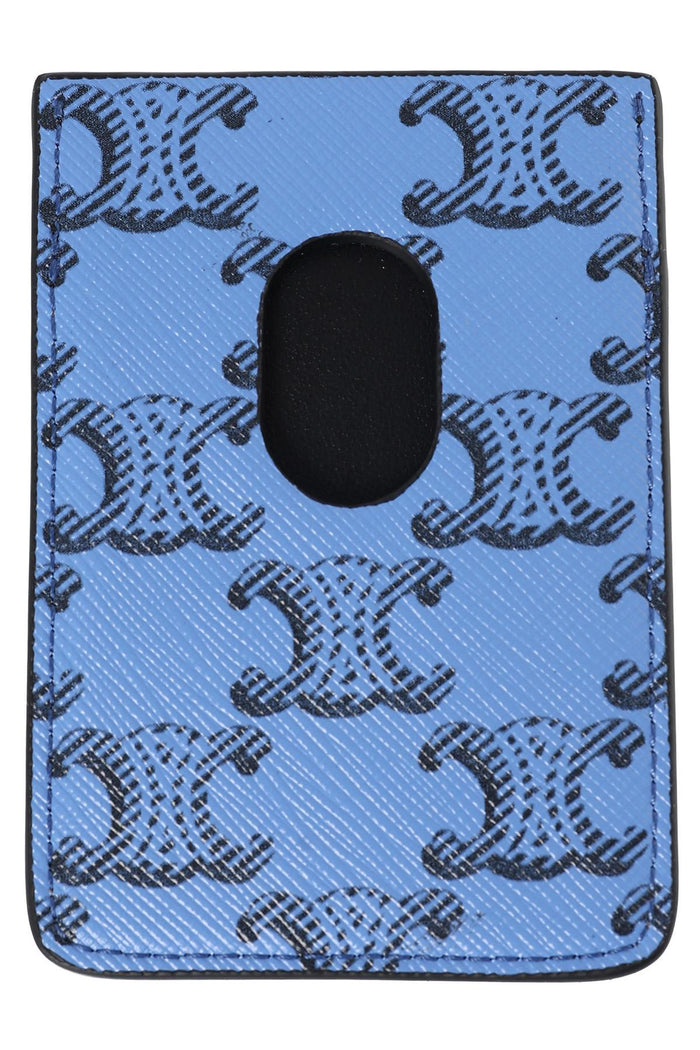 CELINE Triomphe Canvas MagSafe Magnetic Card Holder Ultra Blue