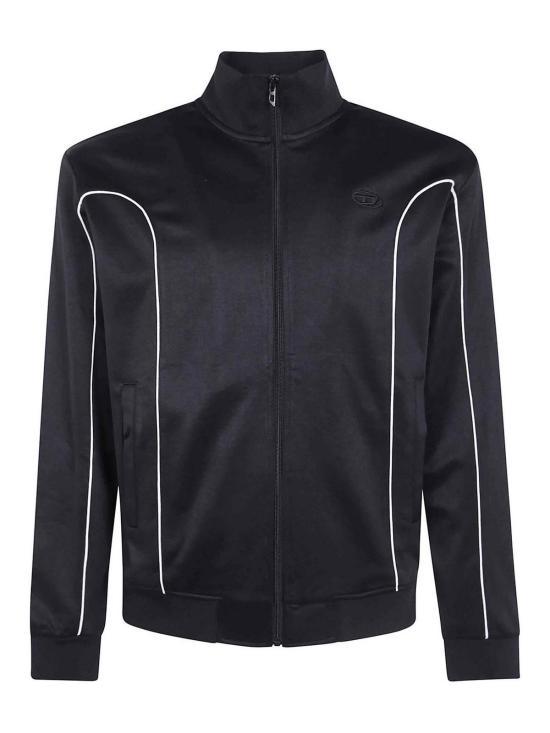 DIESEL Black Leather Moto Jacket for Men A202930EPCK9XX DOM