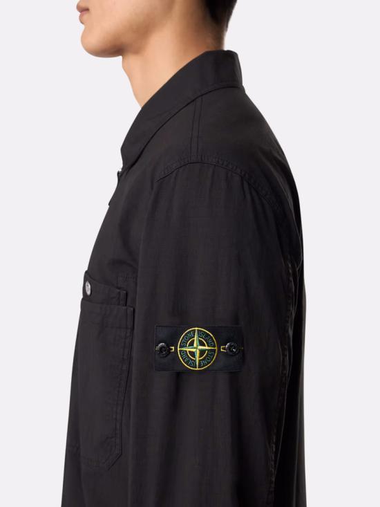 STONE ISLAND Black Nylon Zip Jacket for Men K1S151200012 S0063 V0029