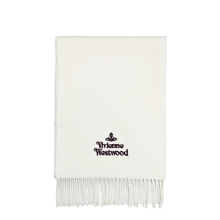 Vivienne Westwood Wool Scarf White Unisex 81030007