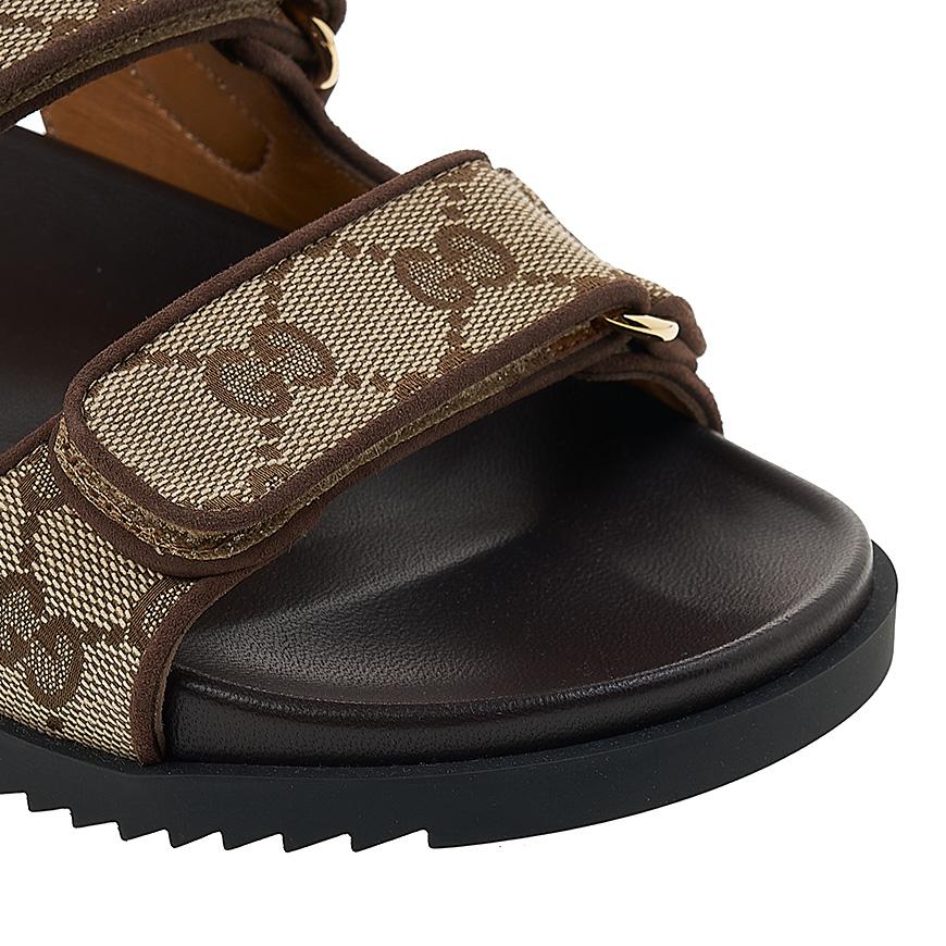 GUCCI Double G Canvas Sandals for Women 771575 G1730 9755
