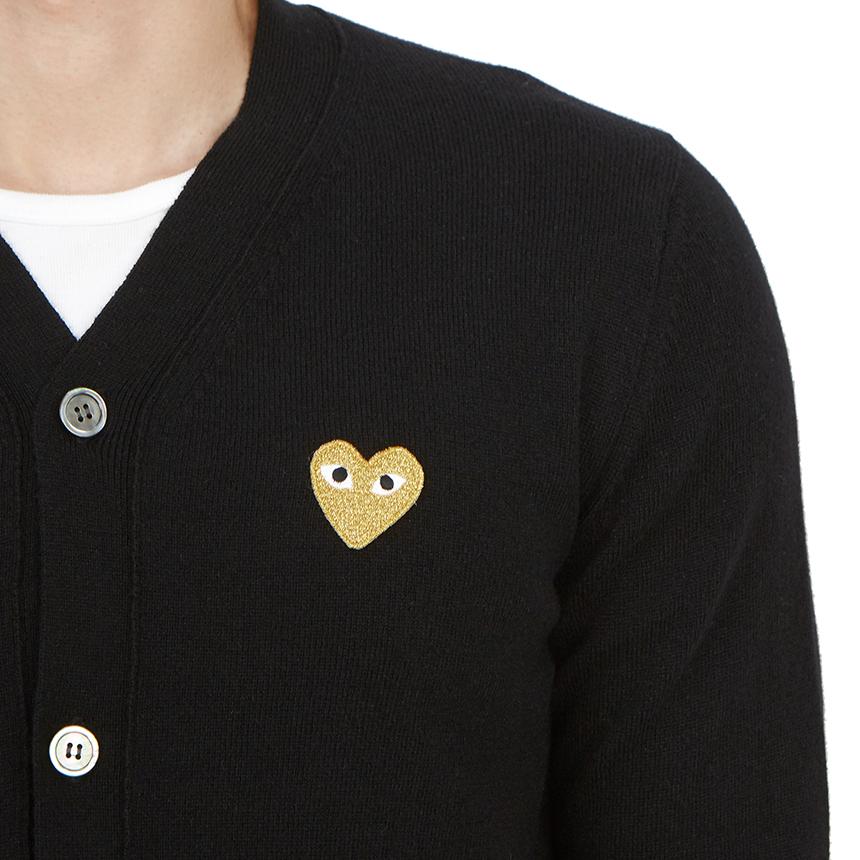 Comme des Garcons Gold Heart Logo Unisex Cardigan AX N050 051 1