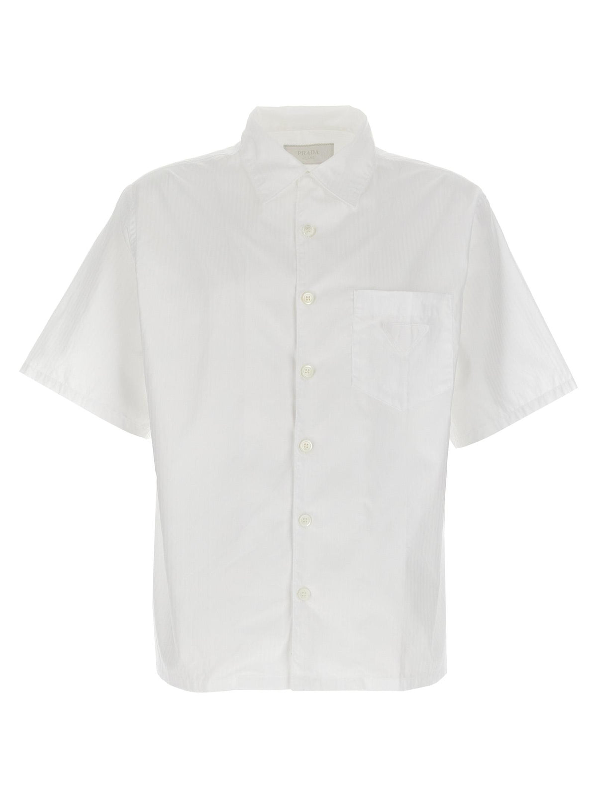 PRADA Cotton Short Sleeve Button-Up Shirt for Men
