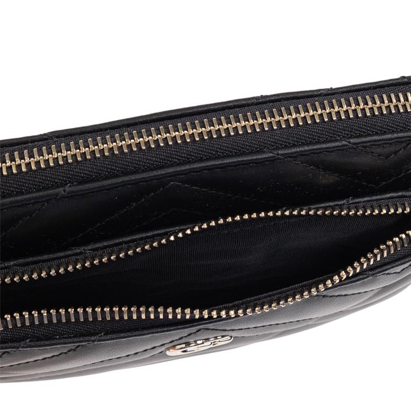 GUCCI Marmont Small Chain Pouch Black Leather Tote Bag