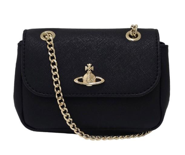 Vivienne Westwood Saffiano Small Chain Shoulder Bag 5C01000BW S000B N402