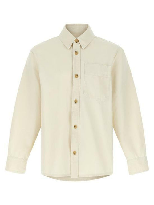 A.P.C. Basile Brodee Poitrine Overshirt Chest Embroidery Men's Long Sleeve Shirt