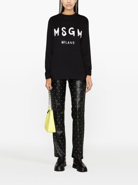MSGM Black Long Sleeve Sweatshirt 2000 MDM511 20000299