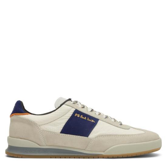 Paul Smith Leather Low-Top Sneakers for Men M2S DVR01 WNYL 01 WHITE BLUE DOM