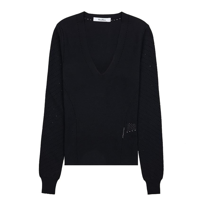 Max Mara Ladura Turtleneck Knit Sweater Women’s FW24 Black