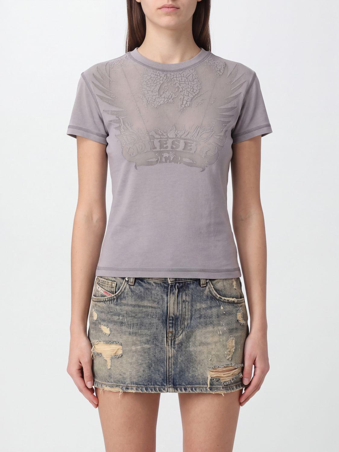 DIESEL Short Sleeve T-Shirt White Cotton Women’s
