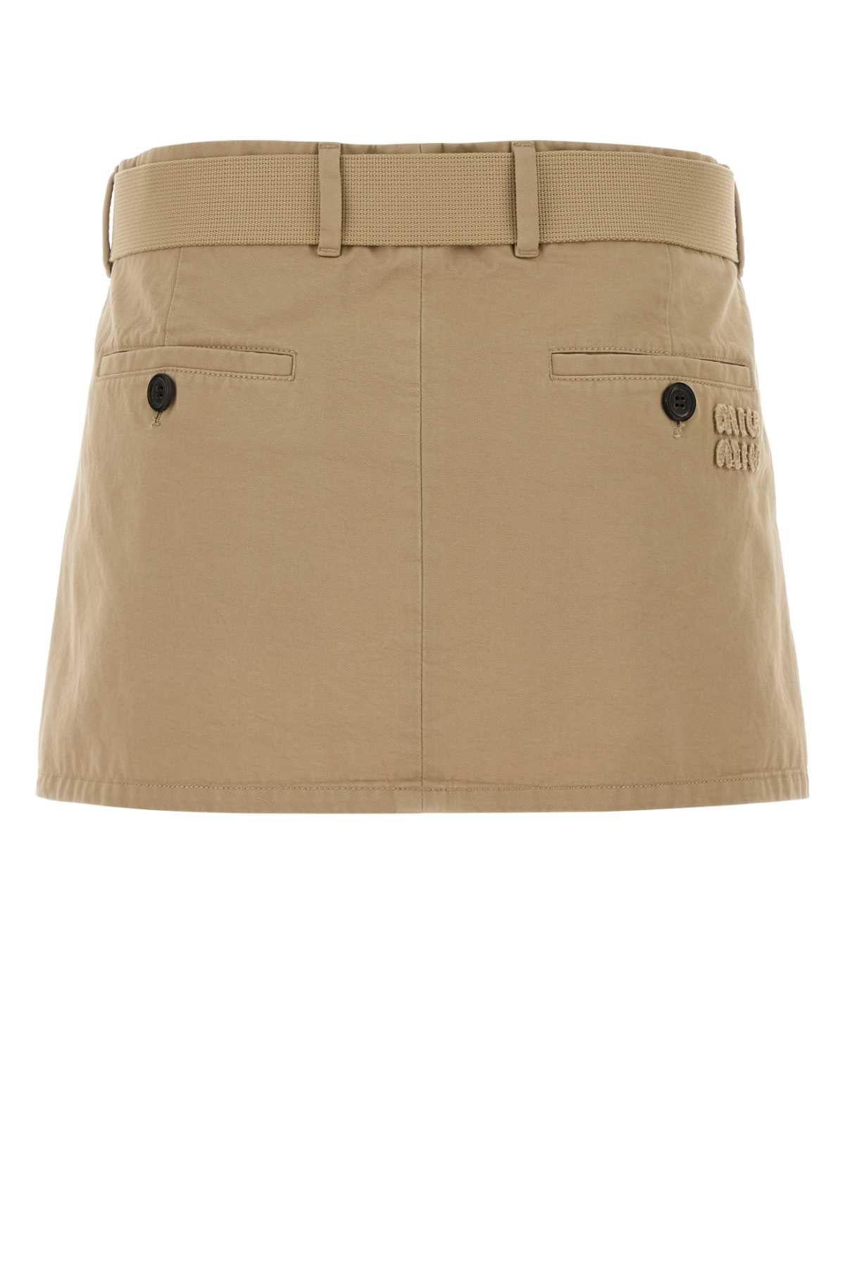 Miu Miu Black Wool Blend Mini Skirt