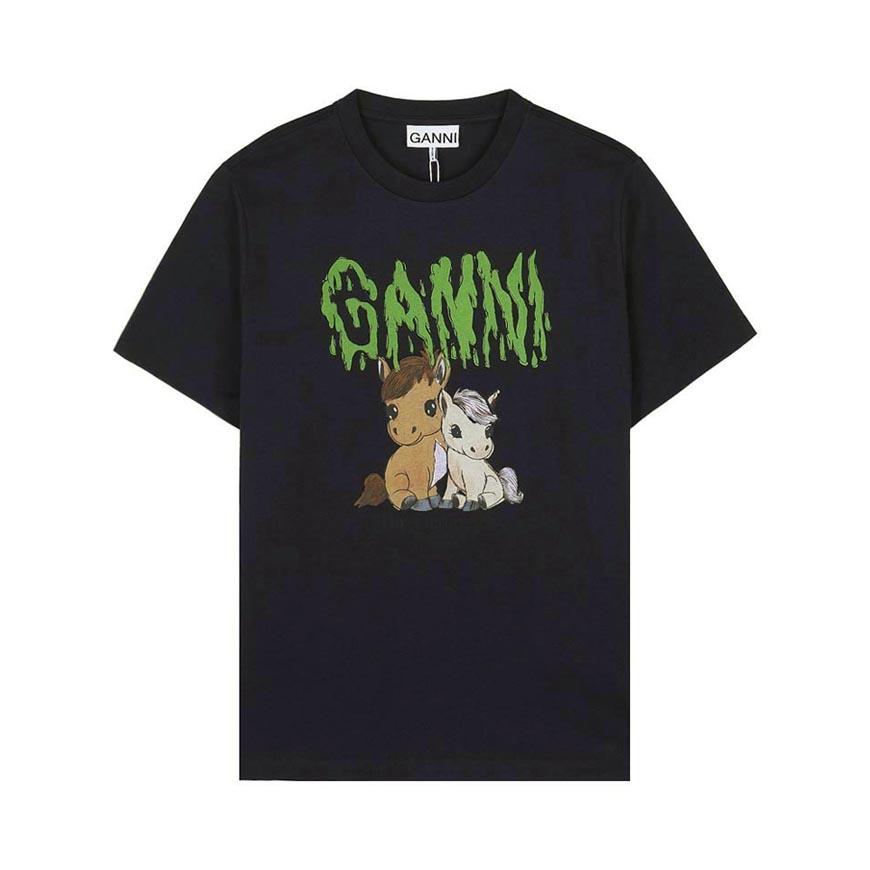GANNI Women’s Basic Cotton Jersey T-Shirt A1050048 252