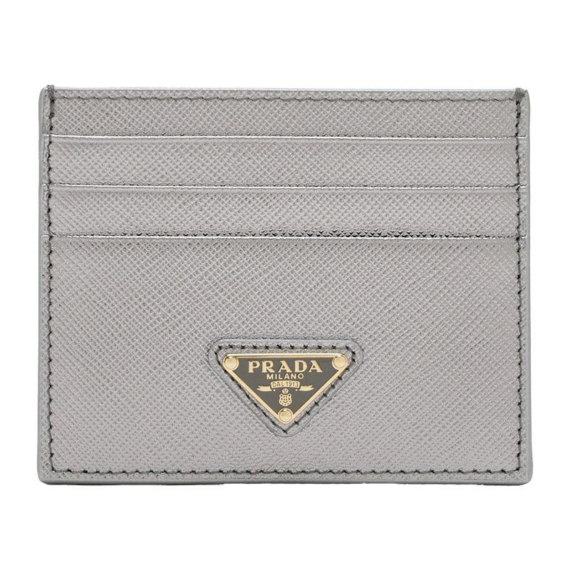 PRADA Saffiano Leather Logo Card Holder Wallet F0135