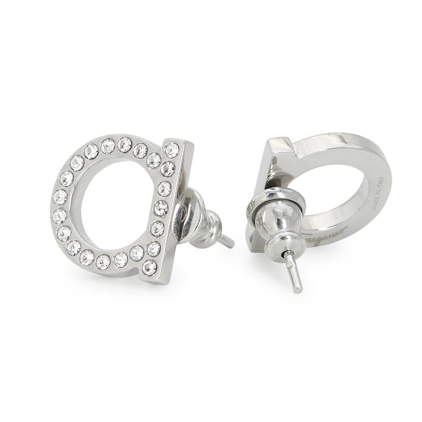 Ferragamo Gancini Crystal Large Women's Earrings 76 0122 002 0696574