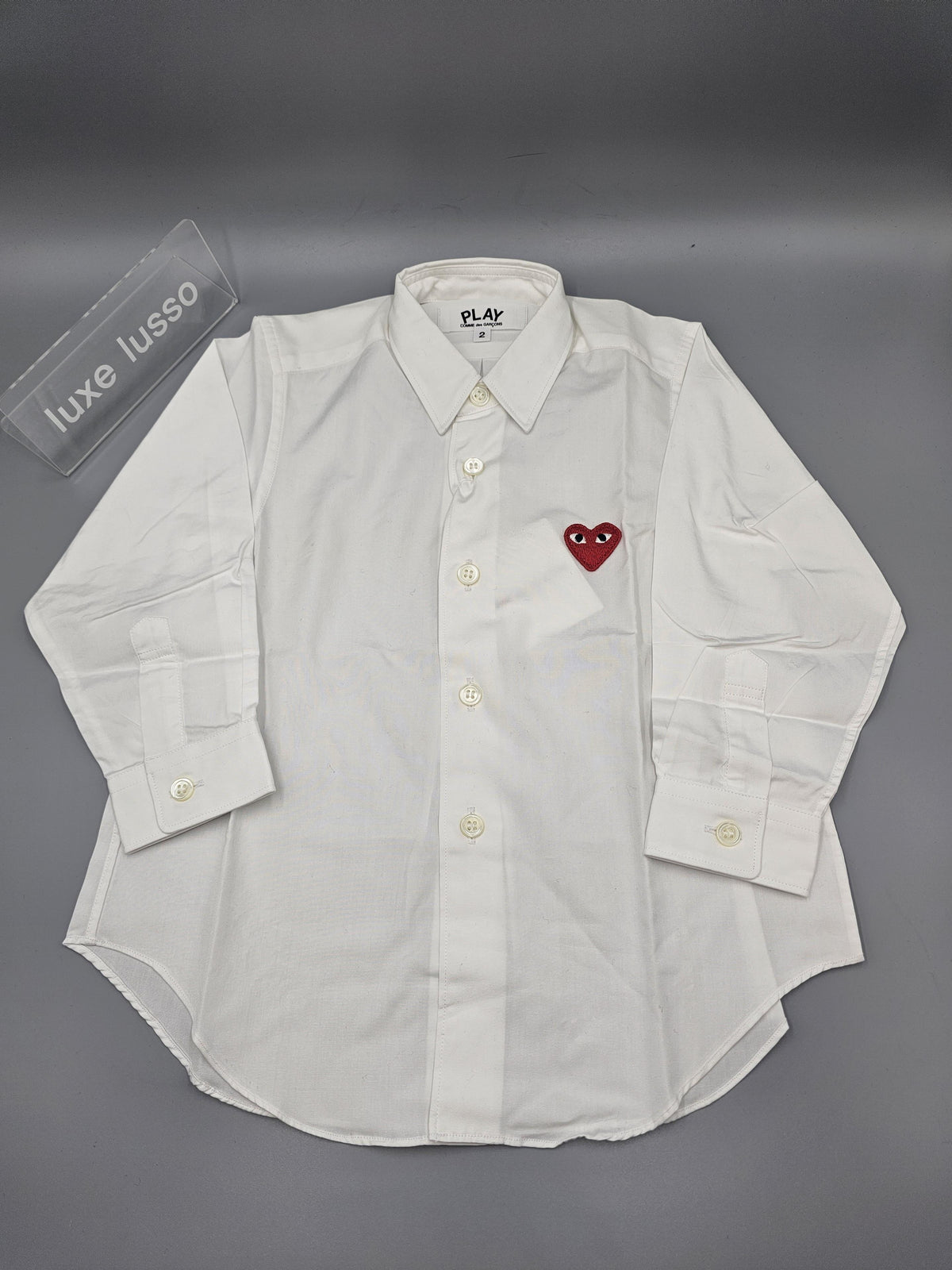 Comme des Garcons Heart Button-Up Shirt White Men's Top AZ B501 100 2