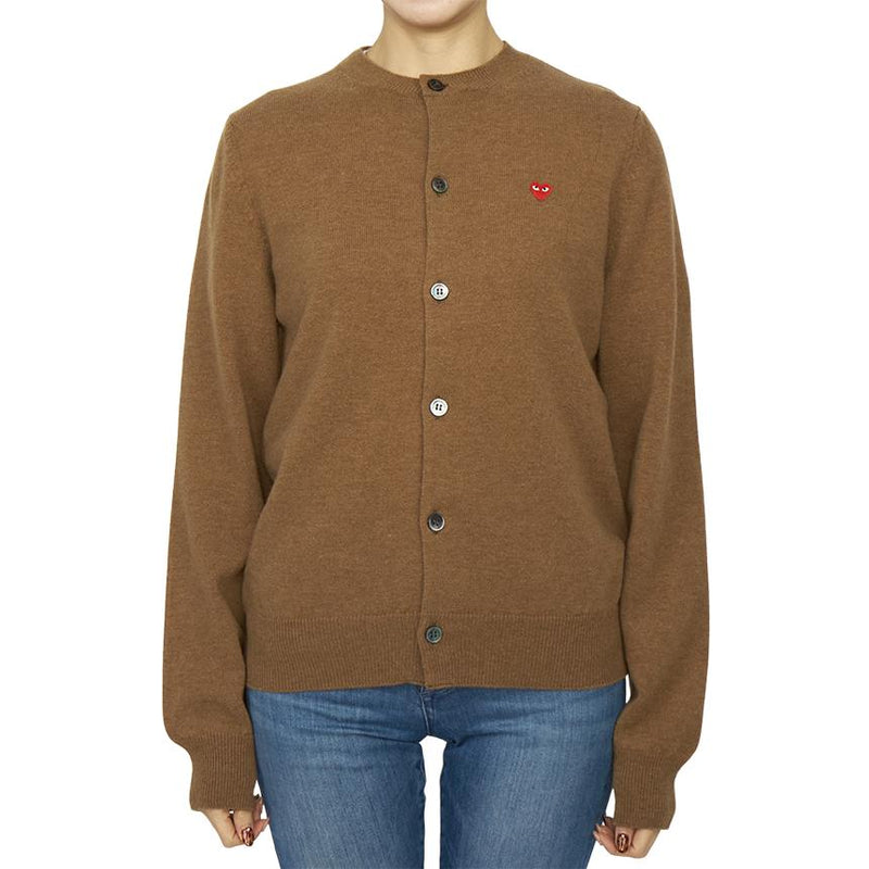 Comme des Garcons Mini Red Heart Patch Loose Fit Unisex Cardigan AX N079 051 3