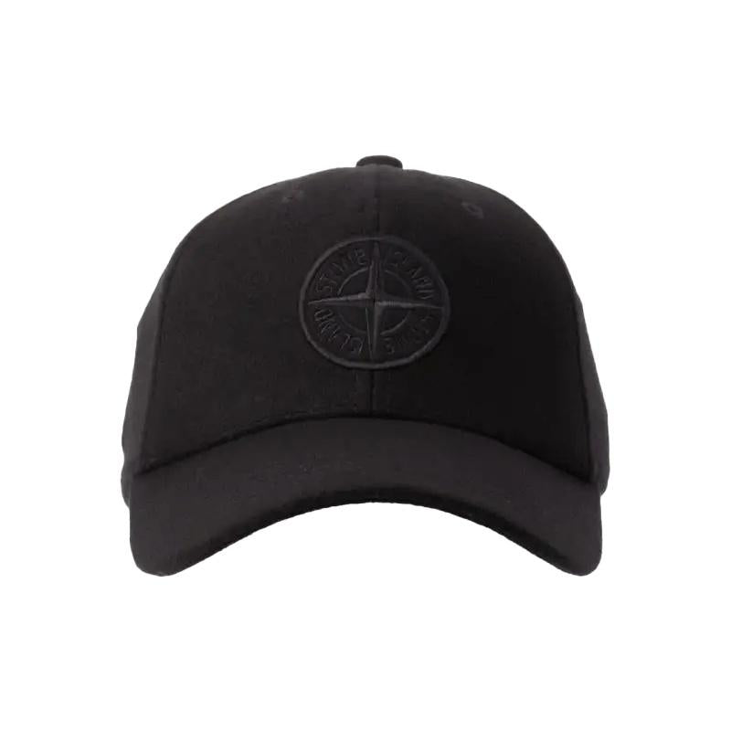 STONE ISLAND Compass Logo Cotton Baseball Cap Black Unisex