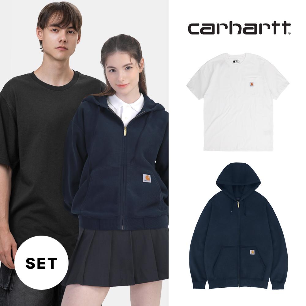 Carhartt Loose Fit Midweight Fleece Zip Hoodie and T-Shirt Set