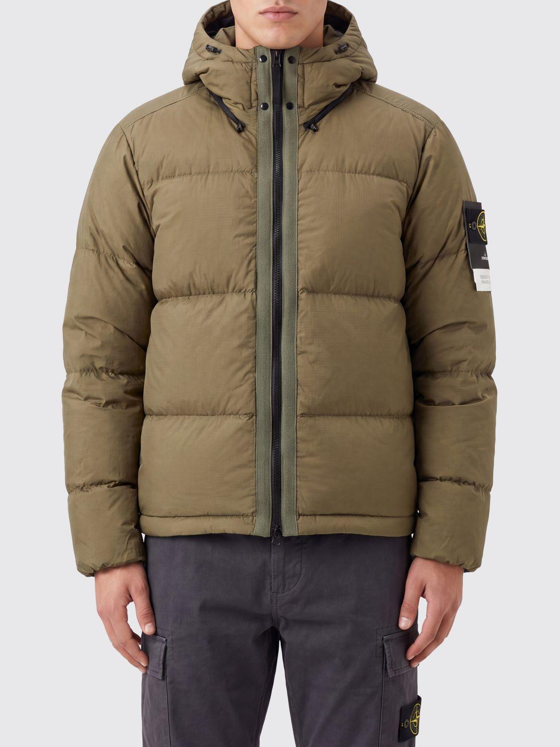 STONE ISLAND Green Down Puffer Jacket Men’s