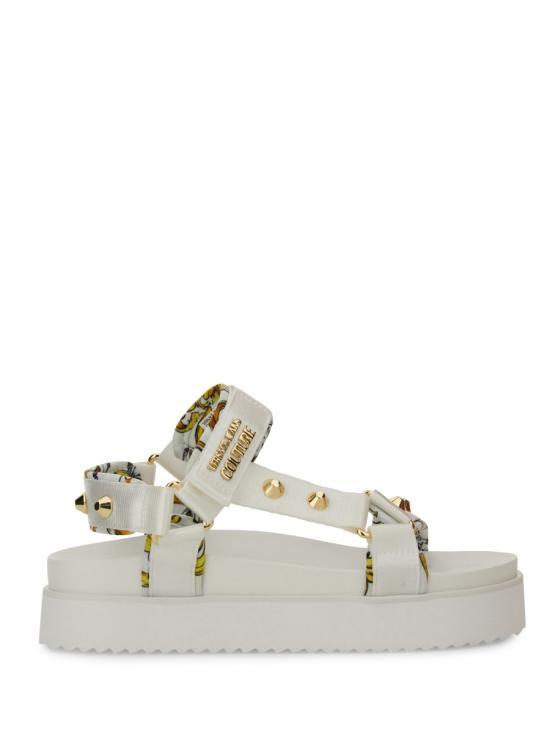 Versace White Platform Sandals 78VA3SM2ZS187G03