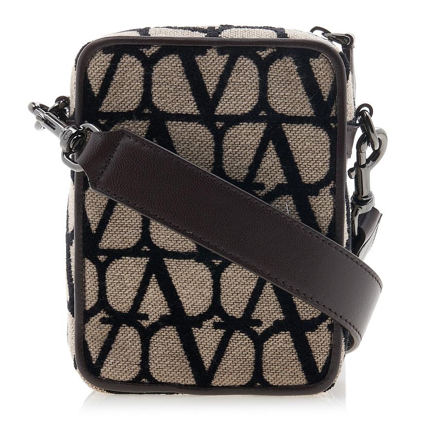VALENTINO Garavani Iconography V Logo Leather Phone Crossbody Bag