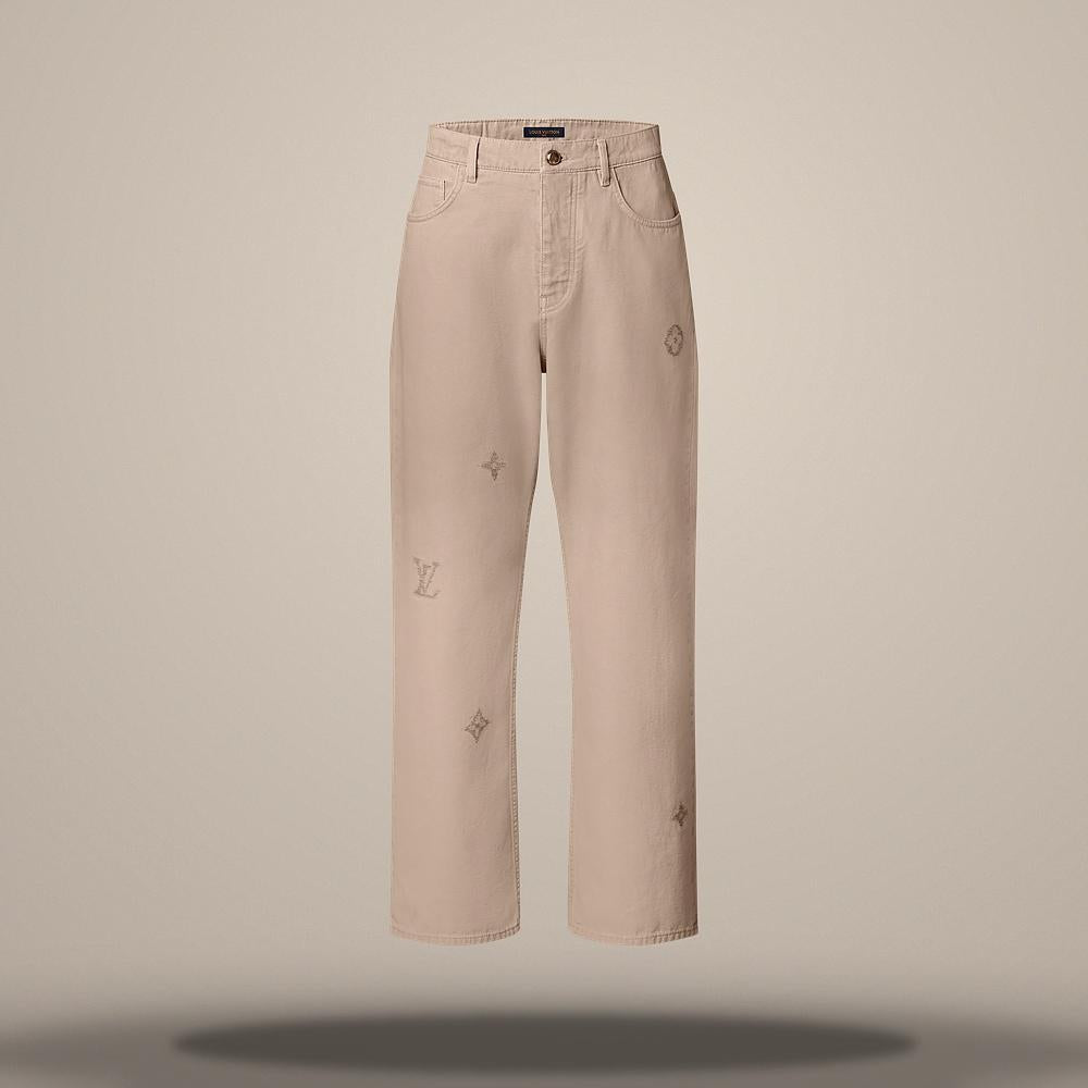 Louis Vuitton Women's Embroidered Signature Skate Fit Pants