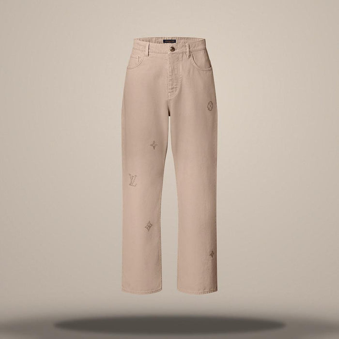 Louis Vuitton Women's Embroidered Signature Skate Fit Pants