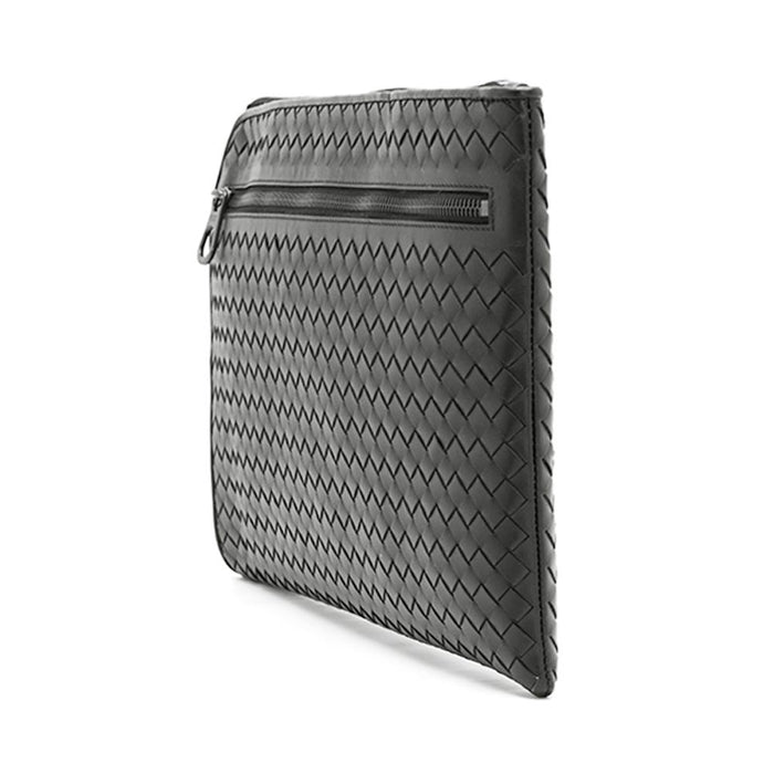 Bottega Veneta Intrecciato Medium Leather Clutch Brown