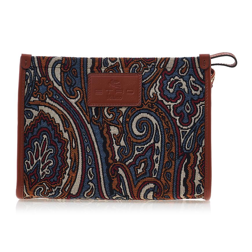 Etro Leather Clutch Bag Black Women’s
