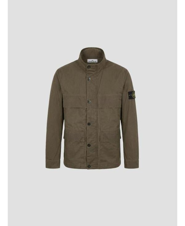 STONE ISLAND Waxed Pigment-Dyed Cotton Tela Jacket for Men