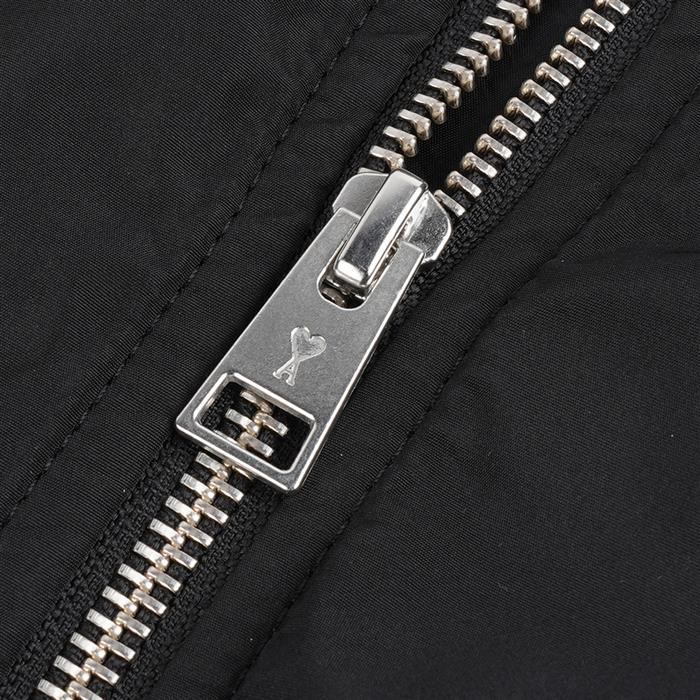 AMI Heart Logo Windbreaker Jacket Black