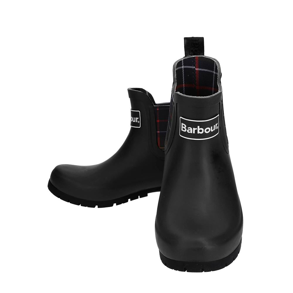 Barbour Kingham Wellington Chelsea Rain Boots Women Black