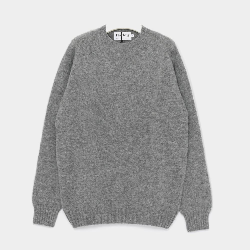 Harley OF SCOTLAND Shaggy Dog Classic Wool Crewneck Swea M3834 7 SHAGGY MID GREY