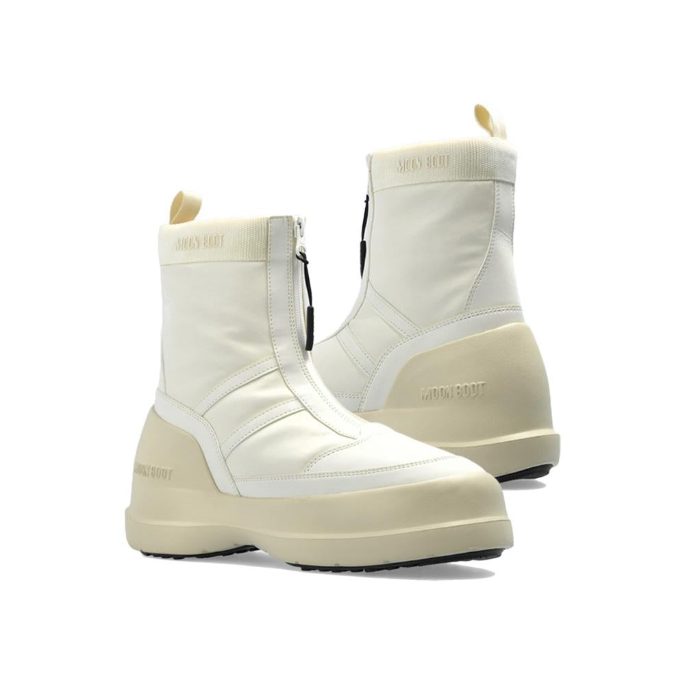 MOON BOOT Luna Zipper Boots Cream Ankle Boots 80D2480010 L002