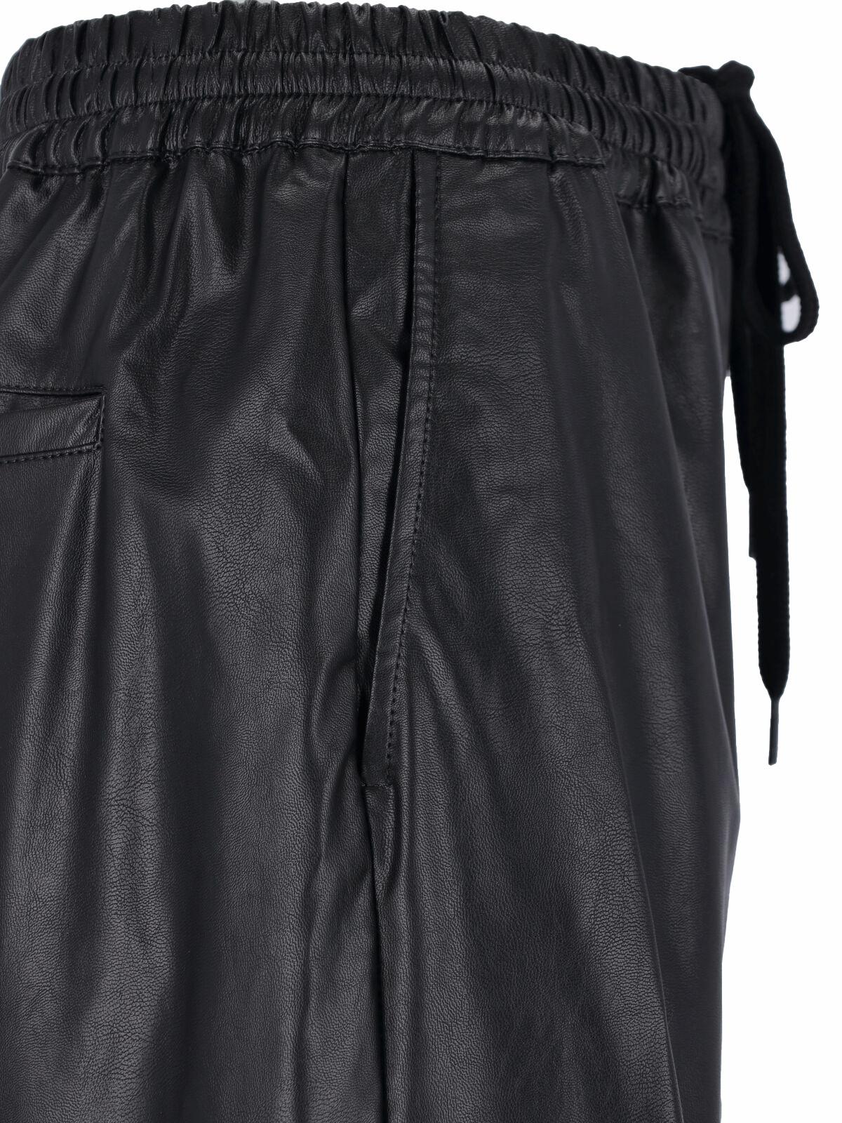 Maison Margiela Black Leather Trousers Women’s Pants