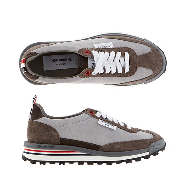 THOM BROWNE Suede Take Runner Low-Top Sneakers for Women FFD054A 03050 055