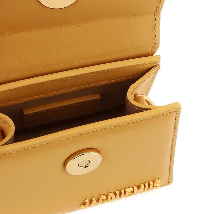 JACQUEMUS Gold Logo Le Chiquito Mini Crossbody Bag